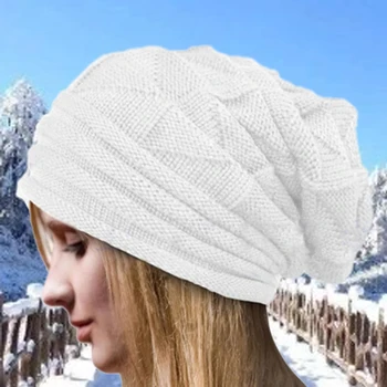 Moda Tricotate Largi Beanie Supradimensionate Pălărie De Iarnă De Schi Moale Slouchy Capac Chelioși Căciuli Femei Bărbați De Iarnă Lână Capac De Cald Căciuli