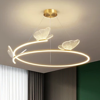 Modernă cu LED-uri Lumini Pandantiv Ligthing Luciu Living Dining bucatarie Decor Pandantiv Lampă de Interior Dormitor Agățat Lumini Corpuri