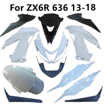 Motocicleta pentru ZX6R 2013-2014-2017-2018 636 13-14-17-18 Nevopsite Carenaj de Plastic Părți Componente Pachet la Stânga și la Dreapta Cowling