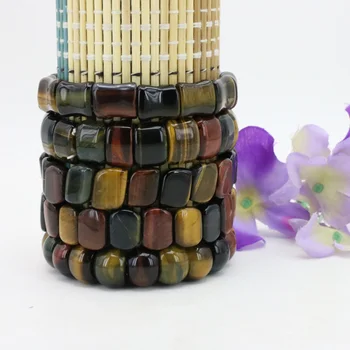 Multicolor tigru de piatră elastic brățară DIY piatră multi element de colocare femei frumoase bijuterii cinci forme pot fi selectate