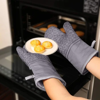 Mănuși pentru cuptor cu Microunde Mănuși de Copt Potholders Prindere Fierbinte Ustensile de Bucătărie Vase de Piese de Înaltă Rezistente la Căldură 500 De Gradul Non-alunecare