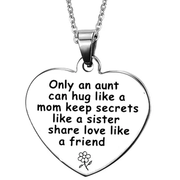Mătușa Cadou de la Nepoata Colier - Doar o Mătușă Pot Îmbrățișa Ca O Mamă să Păstreze Secretele Ca pe O Soră Breloc Mătușa Ziua de nastere Cadou de Crăciun