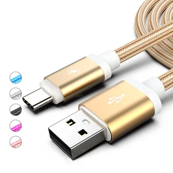 Nailon 1m 2m Tip C USB Rapid Cablu de Încărcare pentru Samsung S8 S9 S10 plus pentru Xiaomi Redmi Nota 7 8 Pro Rapid de Încărcare de Lung Cablul de Sârmă