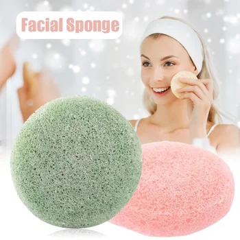 Natura De Înaltă Calitate, De Forma Rotunda Konjac Sponge Curățare Față Cosmetice Burete Puf Reutilizabile Konjac Puf Faciale Curat