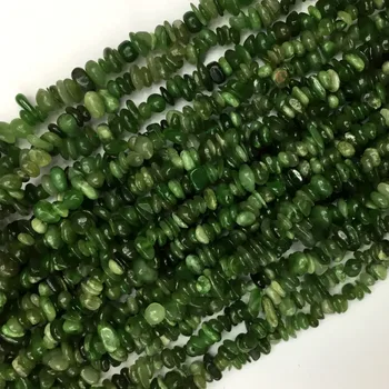 Naturale de înaltă Calitate Autentic Canada Verde Jad Nugget Chip Margele Vrac se Potrivi Bijuterii 3x8mm 15