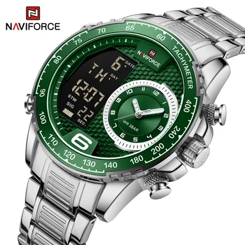 Naviforce Top Original pentru Bărbați Ceas Moda Ceas rezistent la apa pentru Bărbați Multifunctional Cronograf Sport Luminos Display Ceas