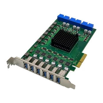 NEC720202 PCI-E X4 6 Canal 12 Port USB3.0 Industrial Clasa De Expansiune Card De Super-Viteză Mare De Transmisie Riser Card