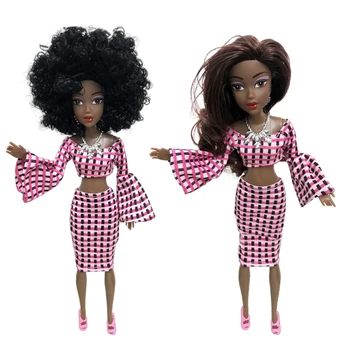 Negru African Papusa Multi-comun Simulare Jucărie Copil Articulațiilor Corpului Păpuși Negru African Girl Papusa Model Pentru Copii Cadouri