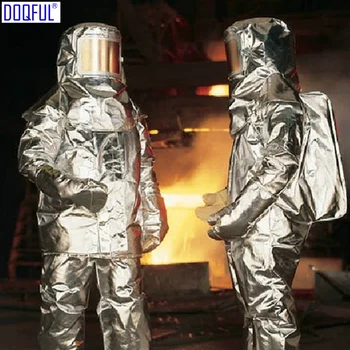 Noi 1000 De Gradul De Radiații Termice Rezistente La Căldură Pompier Uniformă Aluminizată Aeronave De Salvare, De Stingere A Incendiilor Abordare Costum