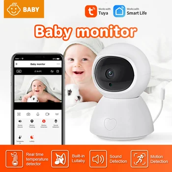 NOI 1080P Baby Monitor Ptz Wifi Telefonul Copilului Babides are Nevoie de aparat Foto Tuya de Viață Inteligentă Alex Temperatura Plâns de Alarmă cântec de Leagăn pentru Dădacă