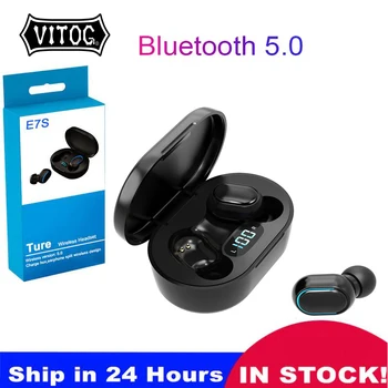 NOI E7S TWS Wireless fone Căști Bluetooth Touch Control Muzica de Anulare a Zgomotului Căști Cu Microfon Căști Sport pentru xiaomi