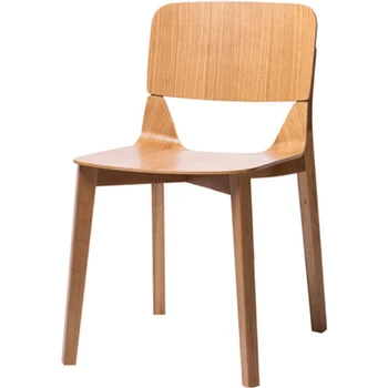 Nordic moderne, simple, din lemn masiv, scaun de luat masa designer de familie adult restaurantul hotelului scaun liber log spate scaun