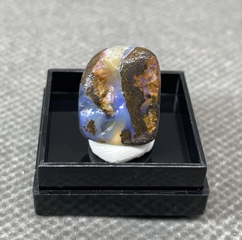 NOU! 100% naturale rare Australian fier opal (fotografiate în apă stat) gem minerale-specimen de cuarț (caseta dimensiune 2.6 cm)