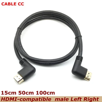 Nou compatibil HDMI V 4K*2K@60 HZ, Unghi Drept la HDMI de sex Masculin din Stânga sus în Colțul din Dreapta, TV prin Cablu Monitor Proiector Cablu de Date