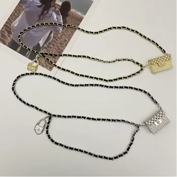 nou elegant talie lanț decorativ pentru femei rochie de potrivire fusta talie metal pearl lanț de talie geanta accesorii