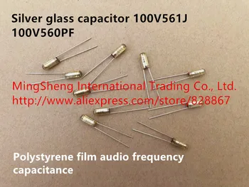 Nou Original 100% argint sticla condensator 100V561J 100V560PF polistiren de film de audio frecvență capacitate (Inductor)