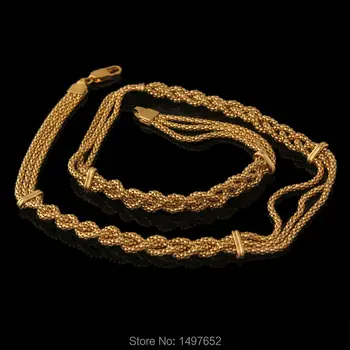 Noua Epocă de Aur Colier Barbati Jewelry18K de Aur de Culoare Lanț de Link-ul de 6MM Unic Net Lanț Colier en-Gros