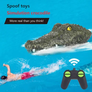 Noua Simulare Capul de Crocodil de Control de la Distanță cu Barca de Mare viteza cu Barca cu motor Supradimensionat Impermeabil pe Spoof Jucărie pentru Copii Model de Barcă