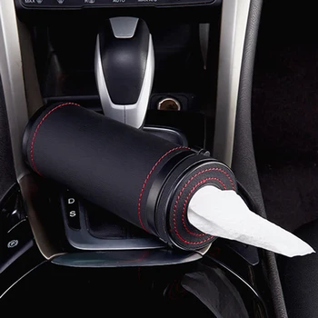 Noul Cilindru Geam Spart Tip de Țesut Cupa Portabil Pull-out Țesut Tub de Plastic Cana Auto Cutie de Tesut Pentru Interior Auto Accesorii