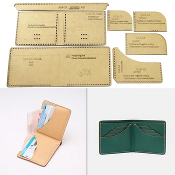 Noul Manual DIY Moda Personalitate Scurt Portofel de Hârtie Kraft și Acrilice Model din Piele lucrate Manual Ambarcațiuni Sac Șablon 11cm*9cm