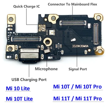 NOUL USB Port de Încărcare Microfon Mufa Dock Conector Bord Flex Pentru Xiaomi Mi 9 se 10T 10 Lite 10T 11T Pro rapid de încărcare