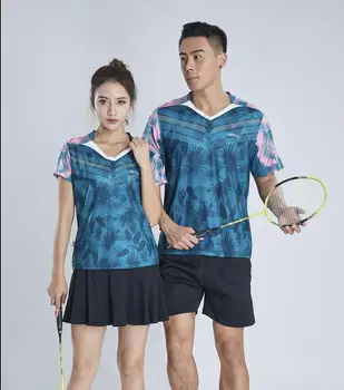 Nouă Femei/Bărbați Badminton tricouri,Tenis de sport shirt, pantaloni scurți, Tenis de Masă Jjerseys,iute uscat sport shirt