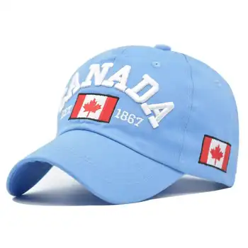 Oamenii șapcă de Baseball Canadian design Bumbac Pavilion Broderie Din Canada reglabil de cap pentru bărbați și femei albastru verde Galben maro capac