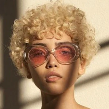 Ochelari de soare Femei Vintage Ochelari Ovale Sclipici Lentile de Ochelari pentru Barbati Designer de Brand Bomboane Roșu Roz Galben ochelari de soare