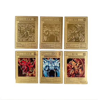 Oficial Carte de Joc YU GI OH Figura Anime Joc de Lupta de Metal de Aur Colectie de Aur, Ochi de Dragon Alb VOL Ediție Carduri de Jucărie pentru Copii