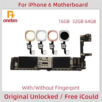 Oneten Original Deblocat Placa de baza pentru iPhone 6 4.7 inch Cu/Fără Fingerpint Touch ID Logica Bord 16GB 32GB 64G Testat Bun