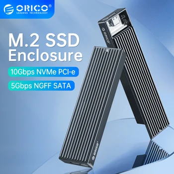 ORICO M2 SSD Caz NVMe USB de Tip C Gen2 10Gbps PCIe SSD Caz M2 SATA unitati solid state 5Gbps M. 2 NVME Cabina de Disc Cutie M. 2 SSD Caz