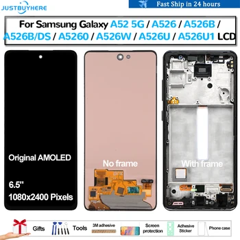 Original AMOLED Pentru Samsung Galaxy A52 5G A526 A526B A526U Pantalla lcd Display Panou Tactil Ecran Digitizer Ansamblul de Reparare LCD