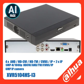 original Dahua XVR5104HS-I3 AI fata Recorder Video Digital Suport 4CH 5MP HDCVI/AHD/TVI/CVBS aparat de fotografiat și 6ch 6MP camera ip