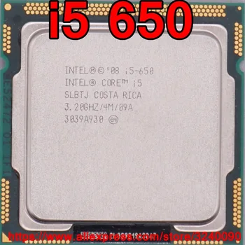 Original Intel Core i5 650 Quad Core 3.2 GHz LGA1156 4M Cache 65W i5-650 Desktop CPU transport gratuit rapidă navă