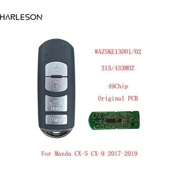 Original PCB Inteligent de la Distanță Cheie fob 4Buttons 315/433Mhz PCF7953P 49 CHIP pentru Mazda CX-5 CX-9 2016 2017 2018 2019 WAZSKE13D02/01