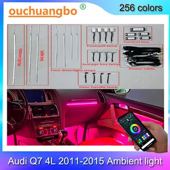 Ouchuangbo de lumină ambientală pentru audi Q7 4L 2011-2015 Mediu decorative ambientebeleuchtung lampa de striptease