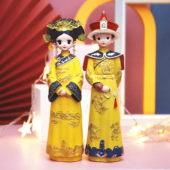 Palatul În Stil Împăratul Regina Ornamente Miniaturale Figurina Hanfu Papusa Artizanat Cadouri Cabinet Vin Acasă Decorare