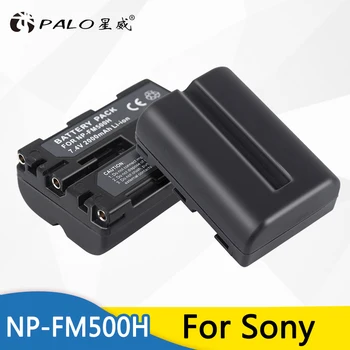 PALO 2 buc 2000mAh NP-FM500H NP FM500H Baterii pentru Camera video pentru Sony A57 A58 A77 A65 A99 A550 A560 A580 Baterie NP-FM500H