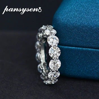 PANSYSEN 100% Argint 925 5MM Rotund Simulat Moissanite Diamante Piatră prețioasă de Nunta Inele de Logodna pentru Femei en-Gros