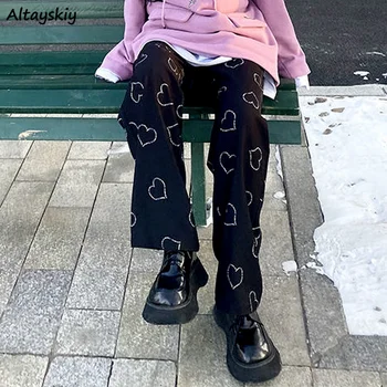 Pantaloni Femei Model Harajuku Ins Pierde Toate-meci Student de Moda Toamna Ulzzang Streetwear Design Elegant Doamnelor Moale
