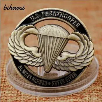 Parașutist relief meserii moneda moneda moneda comemorativă parașutist American provocare colectie air force monedă capsulă