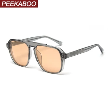 Peekaboo clar bărbați ochelari de soare patrati fotocromice de vară 2020 tr90 transparent ochelari de soare polarizat femei uv400 stil coreean