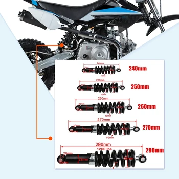 Pentru Motocicleta Șoc Suspensie 240/250/260/270/290mm1200L din Spate Primăvară Absorbant Pentru Scutere Biciclete Universal Scăderea Kituri