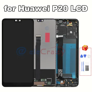 pentru Original Huawei P20 LCD cu Touch si Rama Înlocuirea Ansamblului EML-L09 L22 L29 100% Testat 10 Atingere