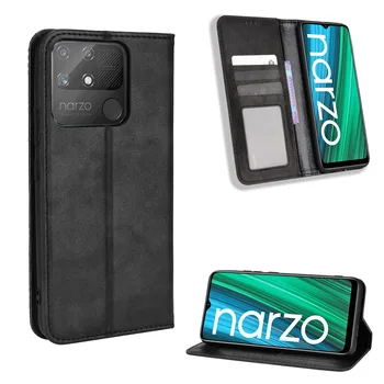 Pentru Realme Narzo 50A Caz Acoperire din Piele Premium Portofel din Piele Flip case Pentru Realme RMX3430 Narzo50A Caz de Telefon