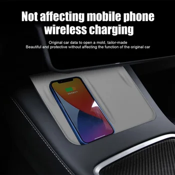 Pentru Tesla Model 3 Model Y 2021 Silicon Anti-alunecare Pad Masina Telefon Wireless Charging Pad Auto Accesorii de Interior