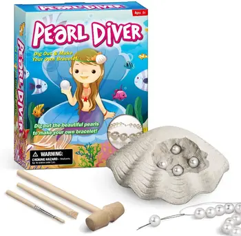 Perle de Excavare Sape Kit de Perla Brățară de Asamblare Jucarii pentru Copii de Știință Perfectă Archeaology STEM Cadou Băieți Fete Sape Perle