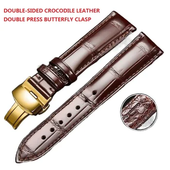 Personalizat piele de Aligator Watchbands 18MM 19MM 20MM 21MM 22MM Crocodil din Piele Curea Ceas High-end Handmade Ceas Trupa