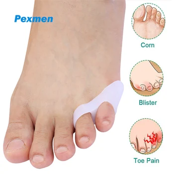 Pexmen 2 buc Gel Degetul mic Separator Respirabil Degetul Mic de la picior Protector Ameliorarea Durerii pentru Blistere Bataturi, Calusuri și se Suprapun Degetele de la picioare