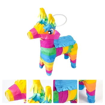 Pinata Pinatasparty De Crăciun, Ziua De Naștere Măgar Copii, Pinata Mexicana Lucruri Miniture Mici Pentru Rainbow Unicorn Bomboane Consumabile